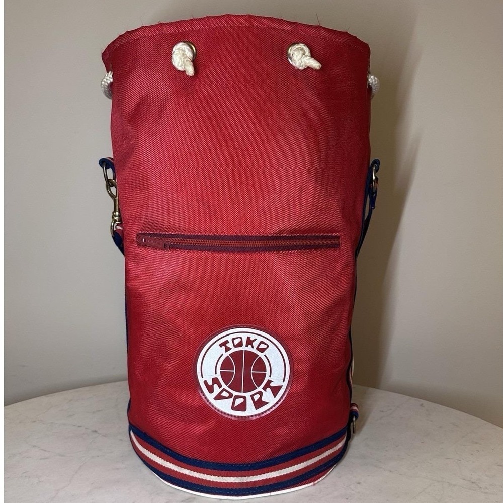 Toko Sport Duffel‎ Bag Mens Womens Large Red Excellent Vintage Style Basketball